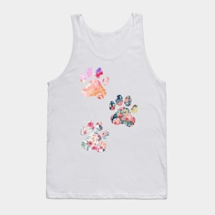 Floral Paw Print Trio Tank Top